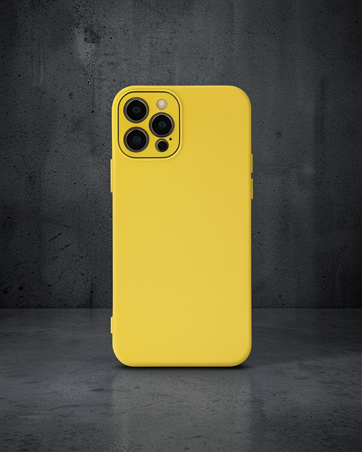 iPhone 12 Pro Kılıf Lansman Glass Kapak - Sarı