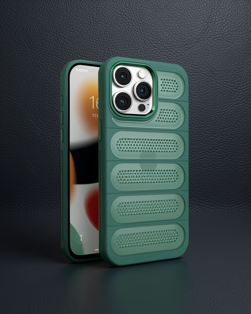 iPhone 14 Pro Max Kılıf Airmax Silikon Kapak - Koyu Yeşil
