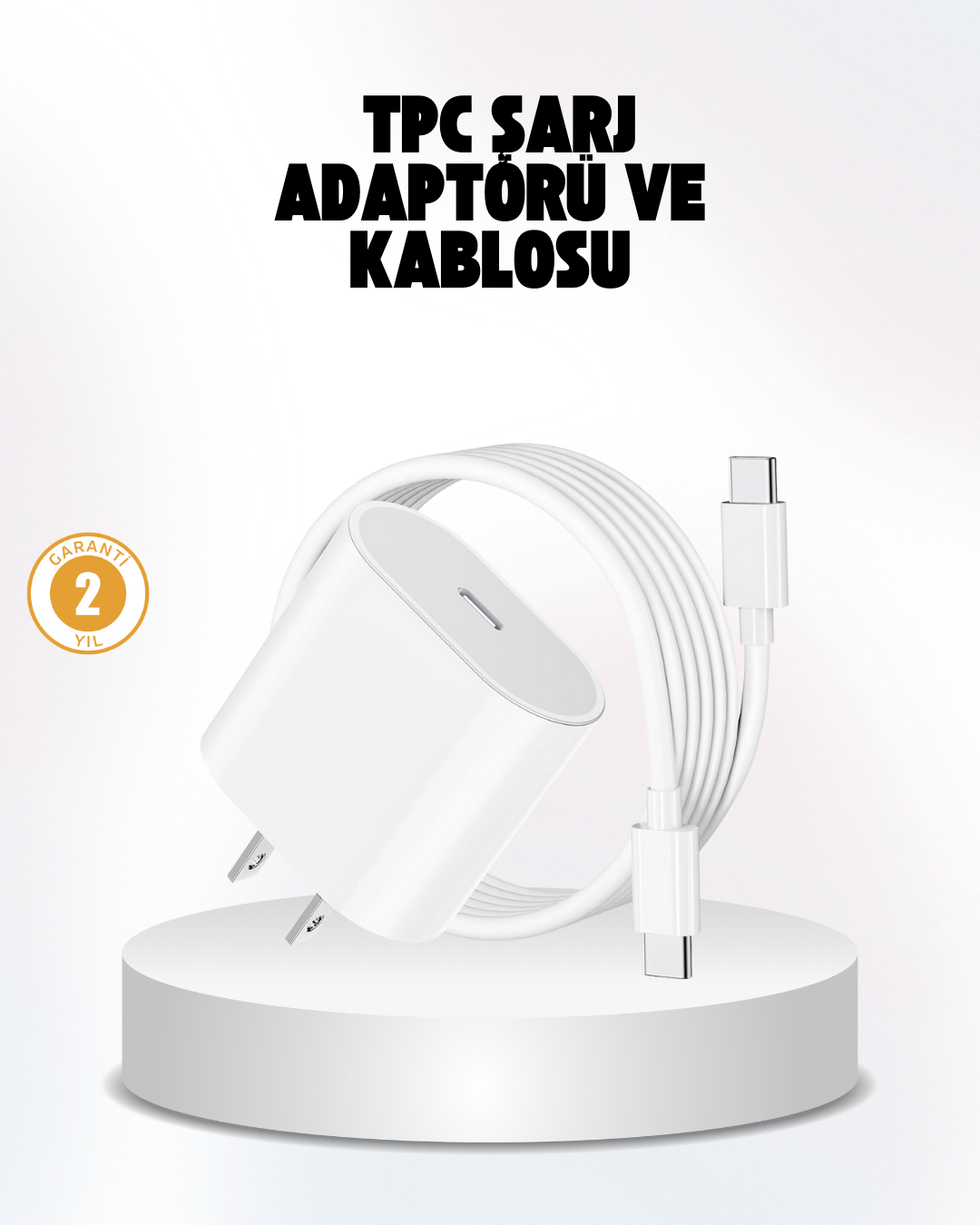 iPhone ve iPad Uyumlu 20W Güvenli USB-C Hızlı Şarj Adaptörü