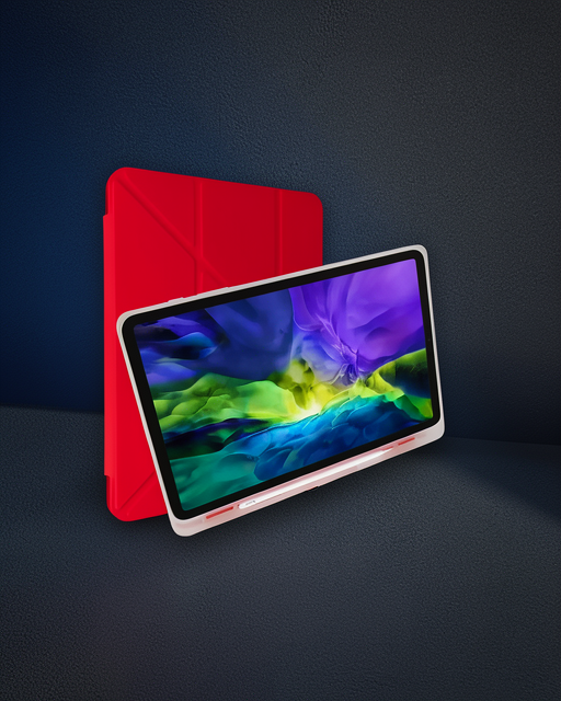 Samsung Galaxy X200 Tab A8 10.5 - Mars Tablet Kılıfı Kalemlikli - Kırmızı