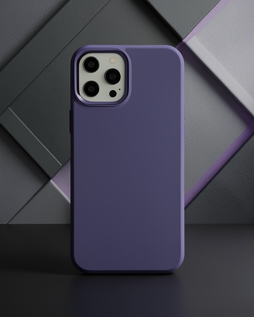 iPhone 12 Pro Max Kılıf Asya Deri Silikon - Mor