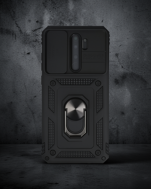 Xiaomi Redmi Note 8 Pro Kılıf - Pars Lens Yüzüklü Silikon - Siyah