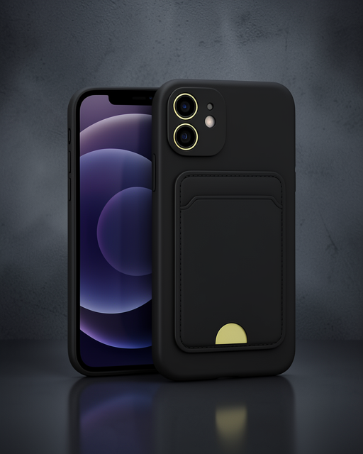 iPhone 11 Kılıf Kelvin Kartvizitli Silikon - Siyah
