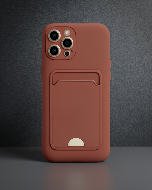 iPhone 12 Pro Max Kılıf Kelvin Kartvizitli Silikon - Bordo