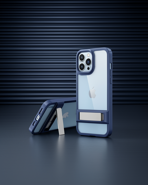iPhone 13 Pro Max Kılıf Rolet Stand Kapak - Lacivert