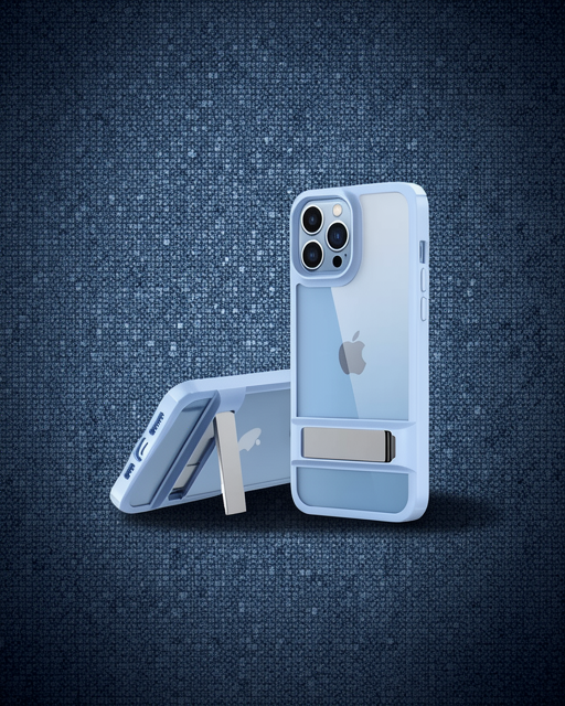 iPhone 13 Pro Max Kılıf Rolet Stand Kapak - Sierra Blue