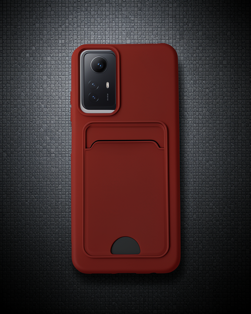 Xiaomi Redmi Note 12S Kılıf - Kelvin Kartvizitli Silikon - Bordo