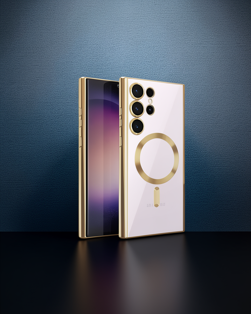 Samsung Galaxy S23 Ultra Kılıf Kross Magneticsafe - Gold