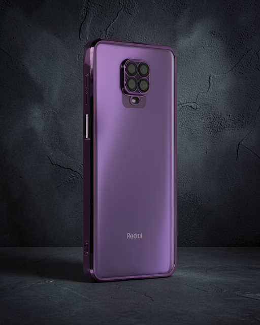 Xiaomi Redmi Note 9 Pro Kılıf Razer Lensli Silikon - Mor