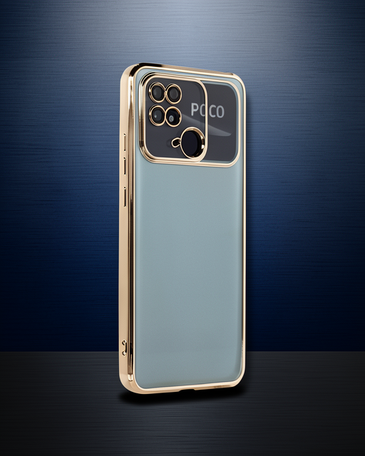 Xiaomi Redmi 10C Kılıf Razer Lensli Silikon - Gold