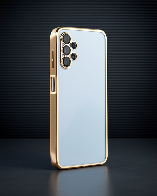 Samsung Galaxy A13 4G Kılıf Razer Lensli Silikon - Gold