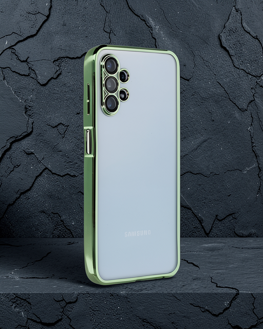 Samsung Galaxy A13 4G Kılıf Razer Lensli Silikon - Yeşil