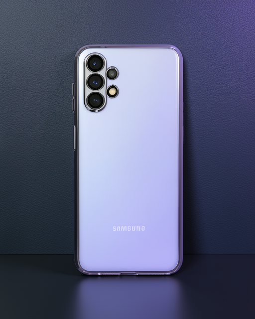 Samsung Galaxy A13 4G Kılıf Razer Lensli Silikon - Mor