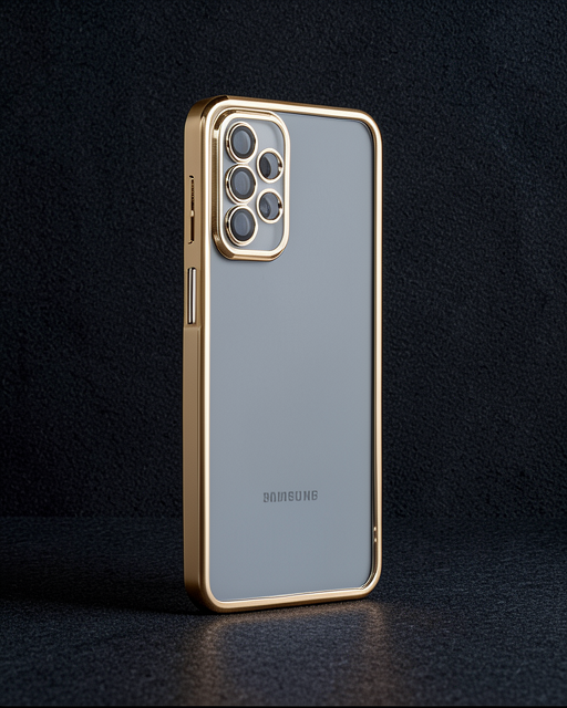 Samsung Galaxy A23 4G Kılıf Razer Lensli Silikon - Gold