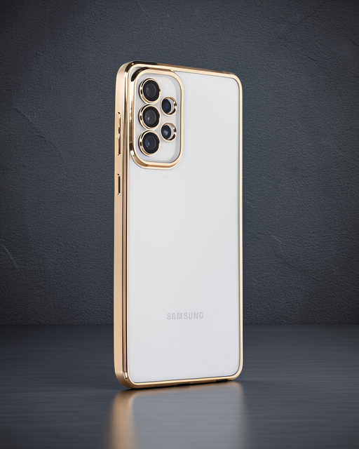 Samsung Galaxy A53 5G Kılıf Razer Lensli Silikon - Gold
