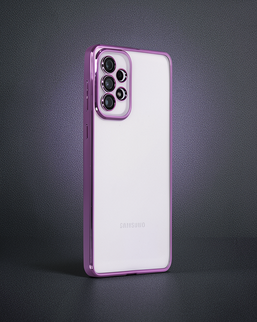 Samsung Galaxy A73 5G Kılıf Razer Lensli Silikon - Mor