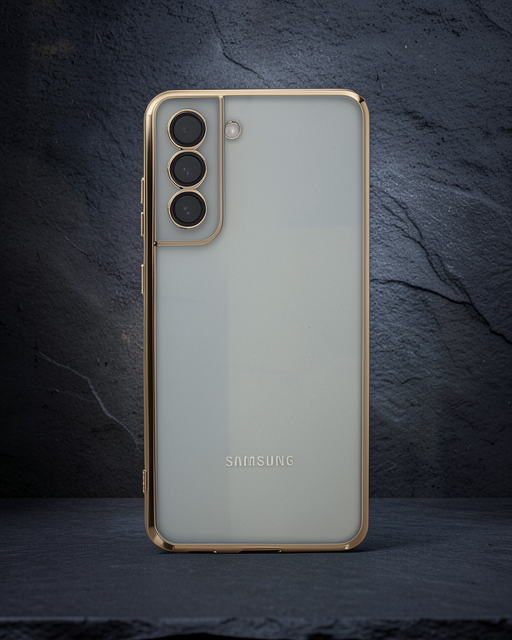 Samsung Galaxy S21 FE Kılıf Razer Lensli Silikon - Gold