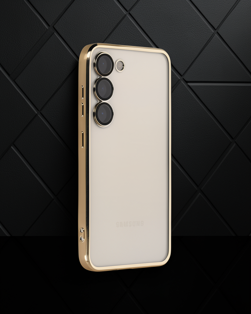 Samsung Galaxy S23 Kılıf Razer Lensli Silikon - Gold