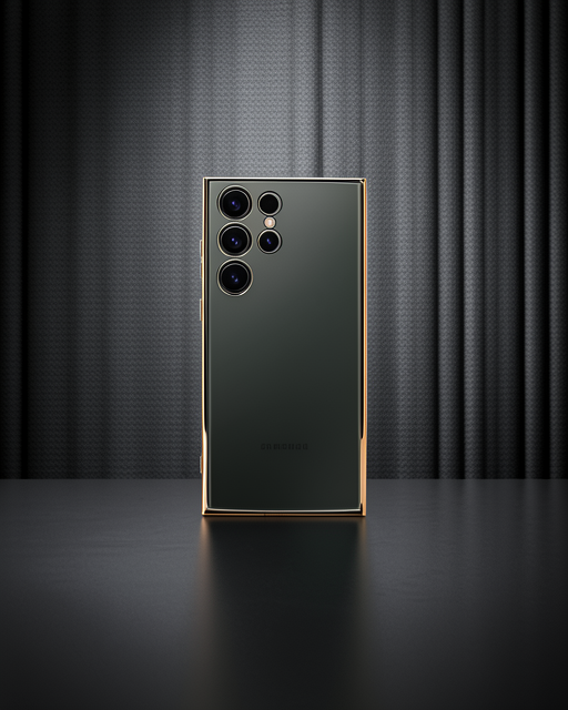 Samsung Galaxy S23 Ultra Kılıf Razer Lensli Silikon - Gold