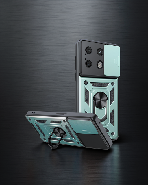 Xiaomi Redmi Note 13 4G - Kılıf - Pars Lens Yüzüklü Silikon - Yeşil