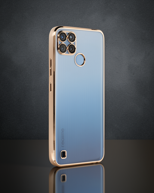 Realme C25Y Kılıf Razer Lensli Silikon - Gold
