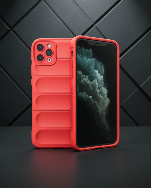 iPhone 11 Pro Max Kılıf Optimum Silikon - Kırmızı