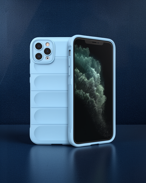 iPhone 11 Pro Max Kılıf Optimum Silikon - Sky Blue