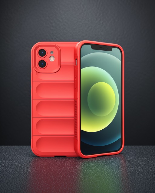 iPhone 12 Kılıf Optimum Silikon - Kırmızı