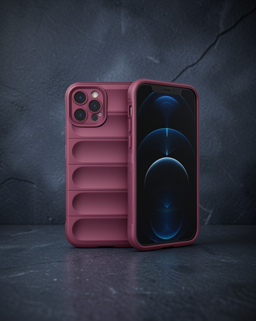 iPhone 12 Pro Kılıf Optimum Silikon - Bordo