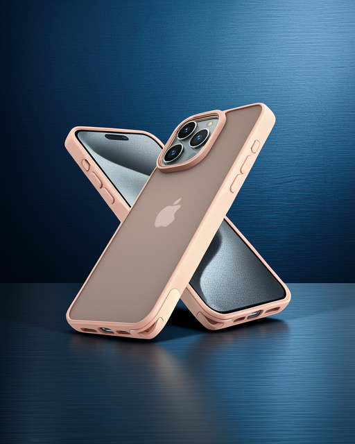 iPhone 14 Pro Kılıf Elegant Kapak - Pudra