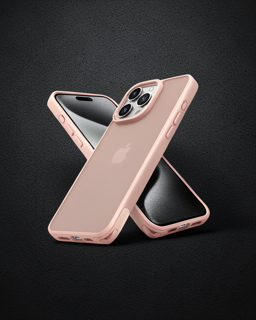 iPhone 14 Pro Max Kılıf Elegant Kapak - Pudra