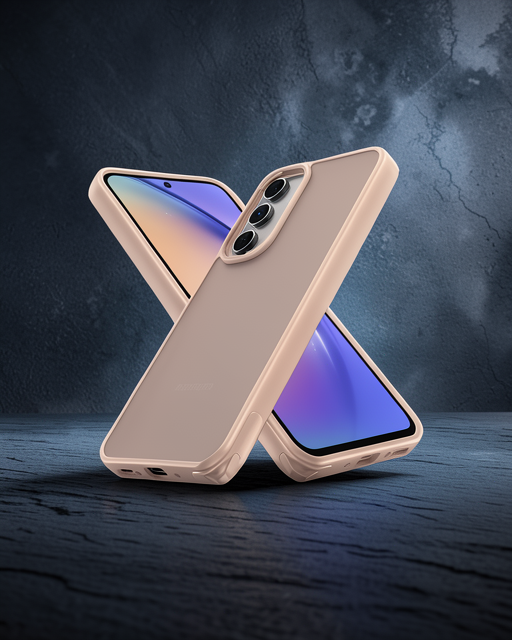 Samsung Galaxy A54 5G Kılıf Elegant Kapak - Pudra