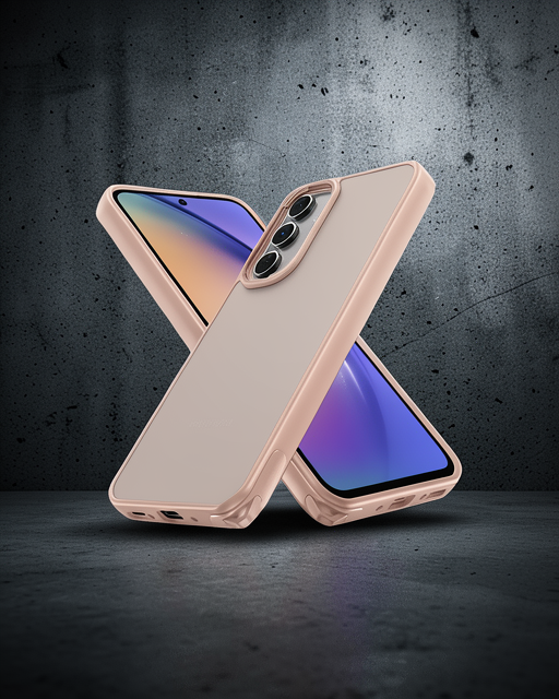 Samsung Galaxy A05S Kılıf Elegant Kapak - Pudra