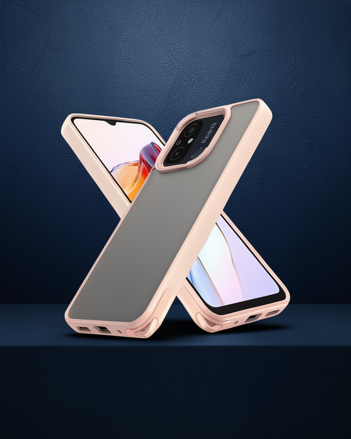 Xiaomi Redmi 12C Kılıf Elegant Kapak - Pudra