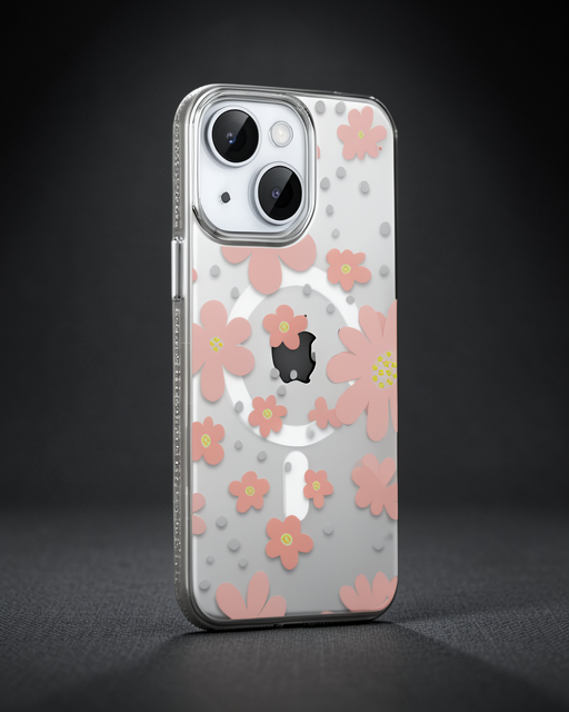 Joko Apple iPhone 14 Floral Magsafe Kılıf - Pembe