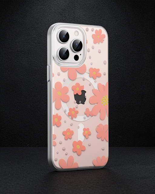 Joko Apple iPhone 14 Pro Max Floral Magsafe Kılıf - Pembe