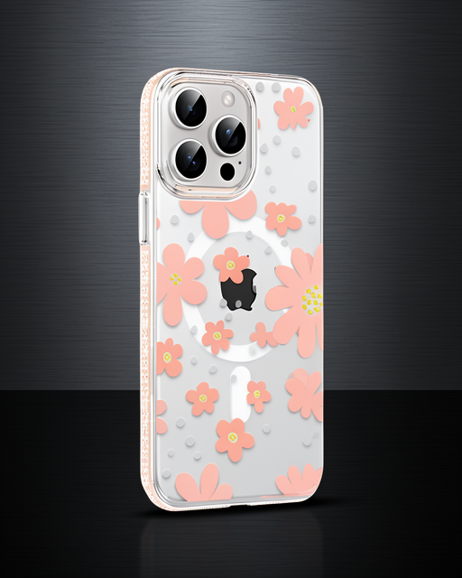 iPhone 15 Pro Floral Magsafe Kapak - Joko - Pembe