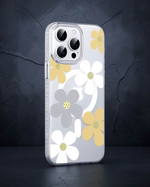 Joko iPhone 15 Pro Max Floral Magsafe Kılıf - Sarı