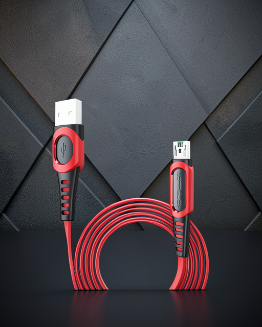 Şarj Kablosu - Dc24 Micro Usb 1.2m 4a - Kırmızı