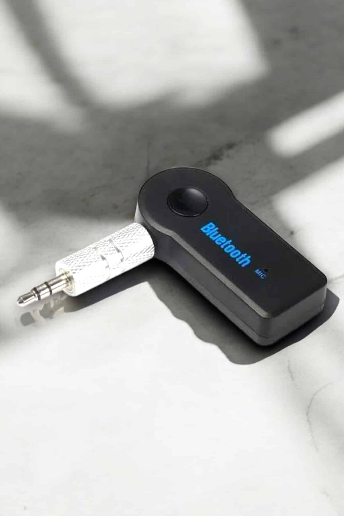 Kablosuz Bluetooth Aux Araç Kiti Siyah Hafıza Kartlı