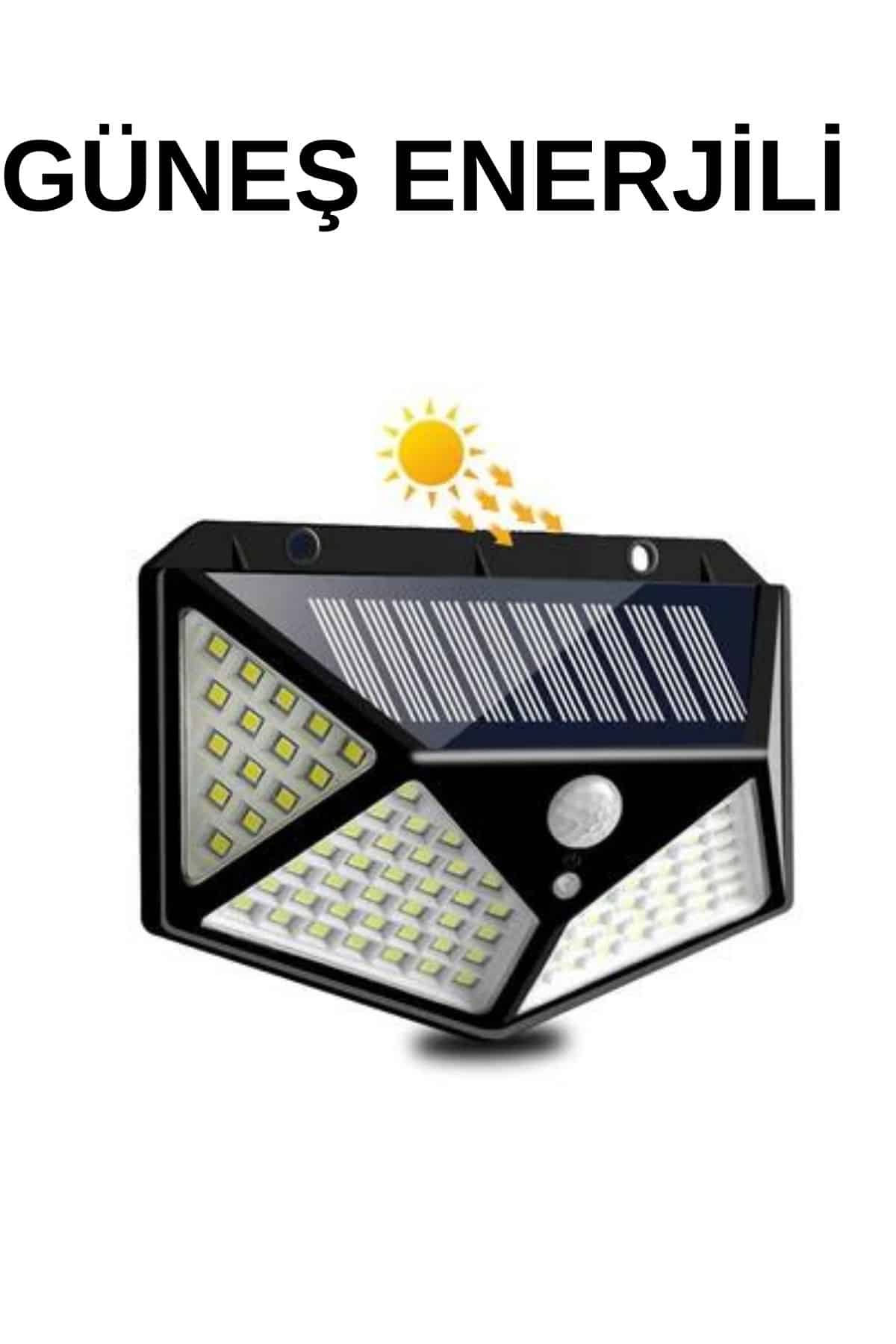 Solar Sensörlü Duvar Lambası Bahçe Lambaso Parlak Beyaz Işık Suya Dayanıklı