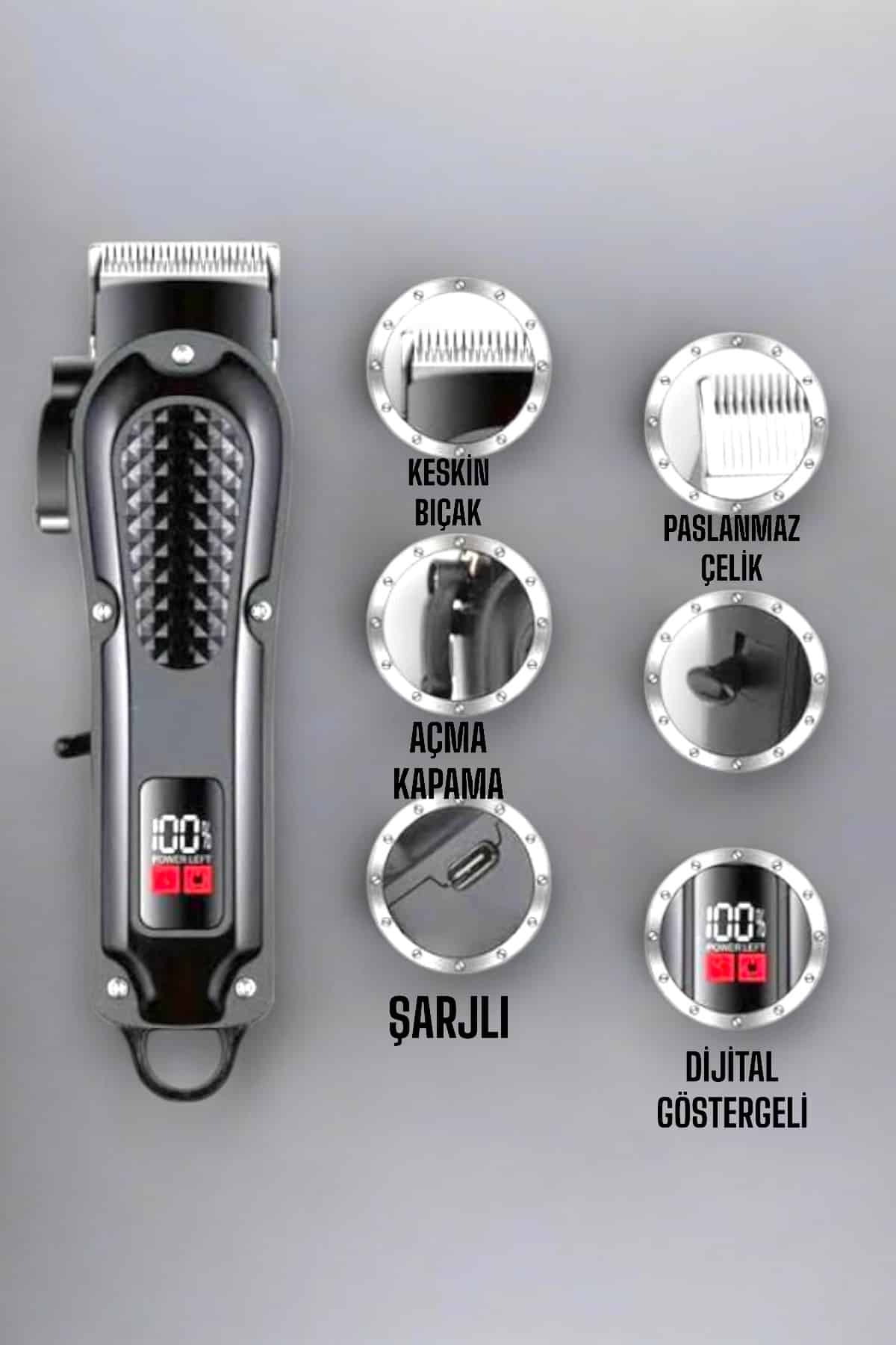 Tıraş Makinesi Taşınabilir Özel Kesim Paslanmaz Çelik Bıçaklı
