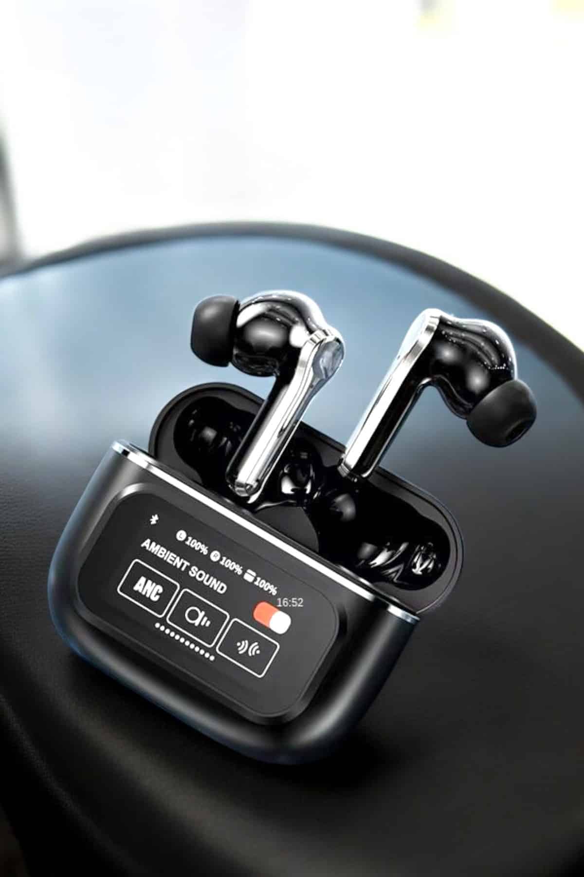 Kablosuz Bluetooth Kulaklık Ekranlı Uzun Şarj Süreli ANC Destekli
