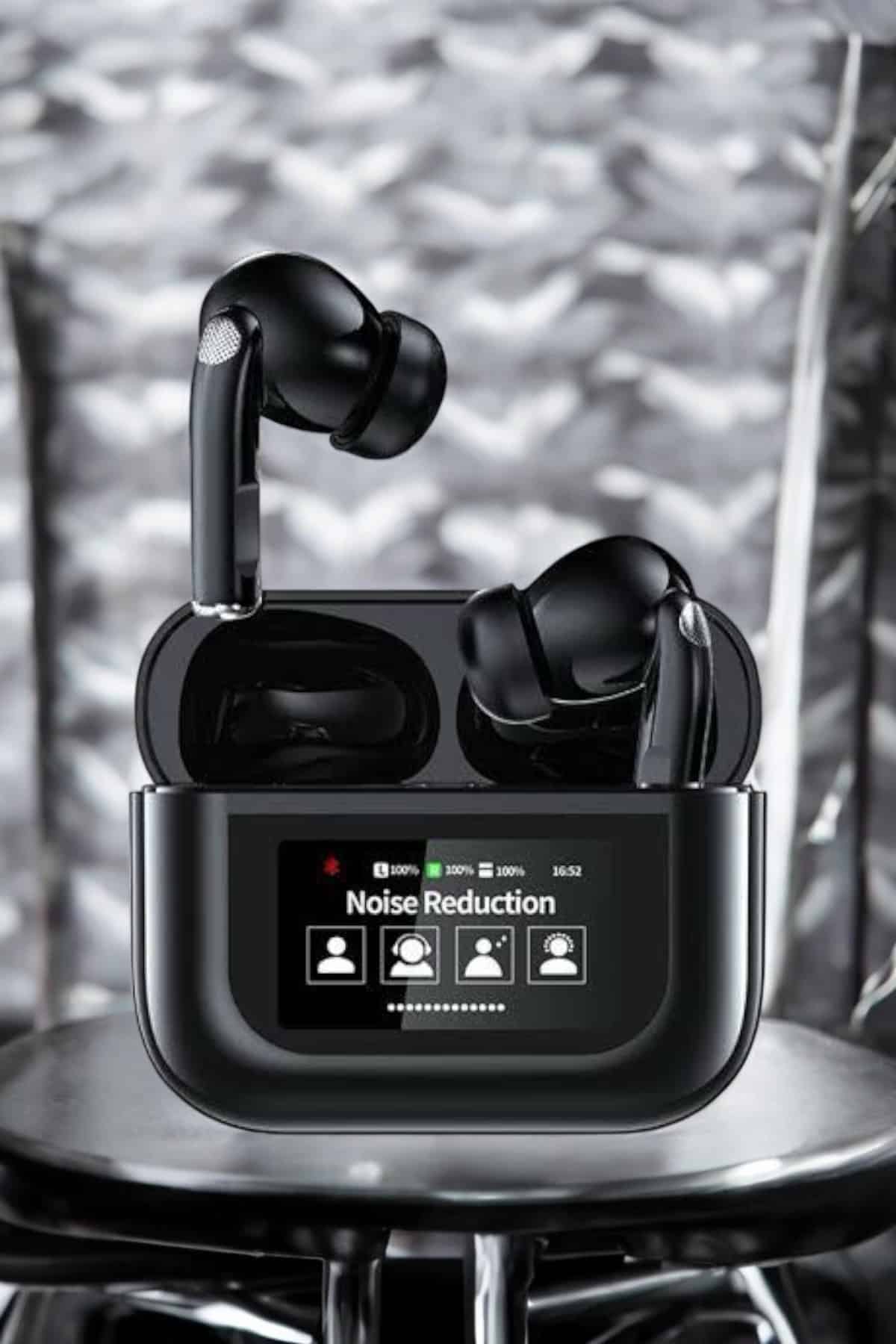 Kablosuz Bluetooth Kulaklık Ekranlı Uzun Şarj Süreli ANC Destekli