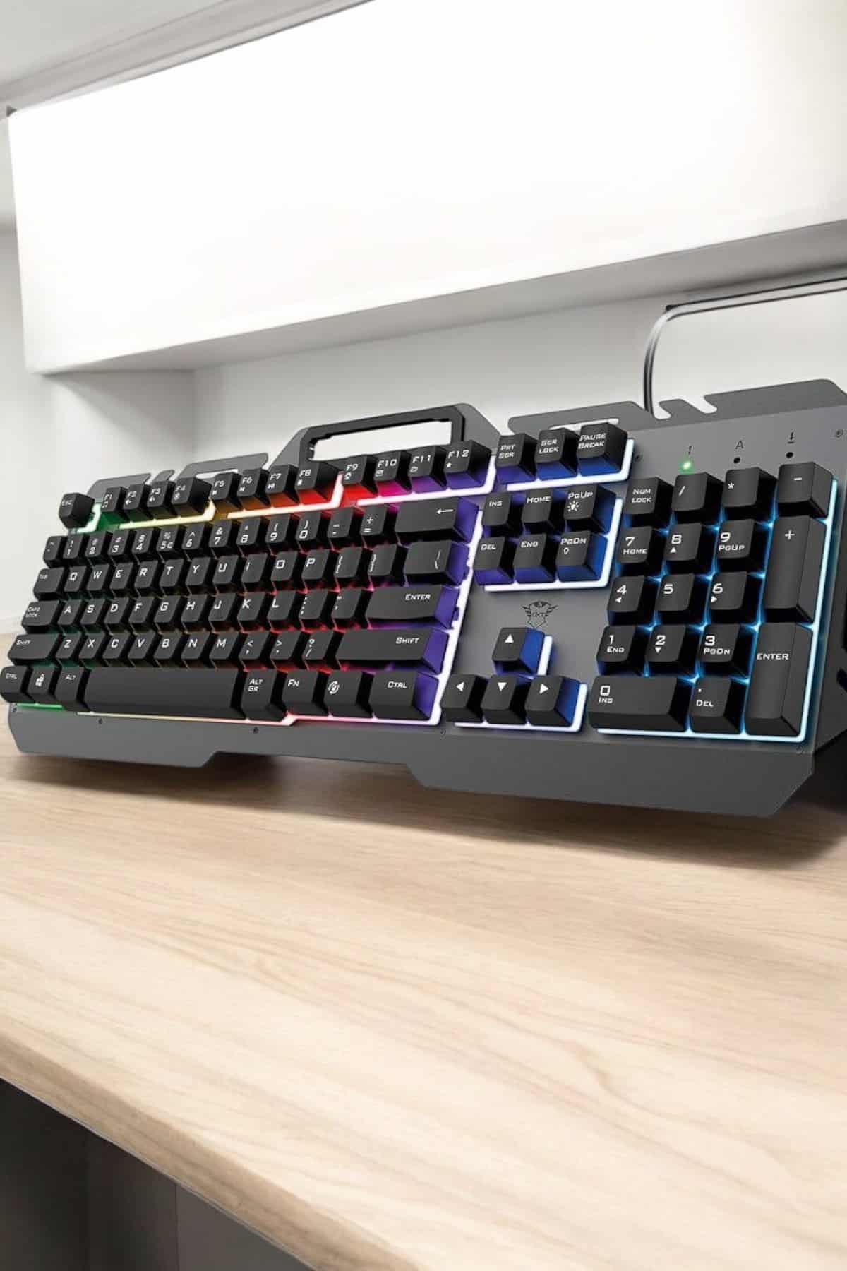 Q Klavye RGB Işıklı Klavye Ve Mouse Seti Kablolu Mouse Hediyeliş