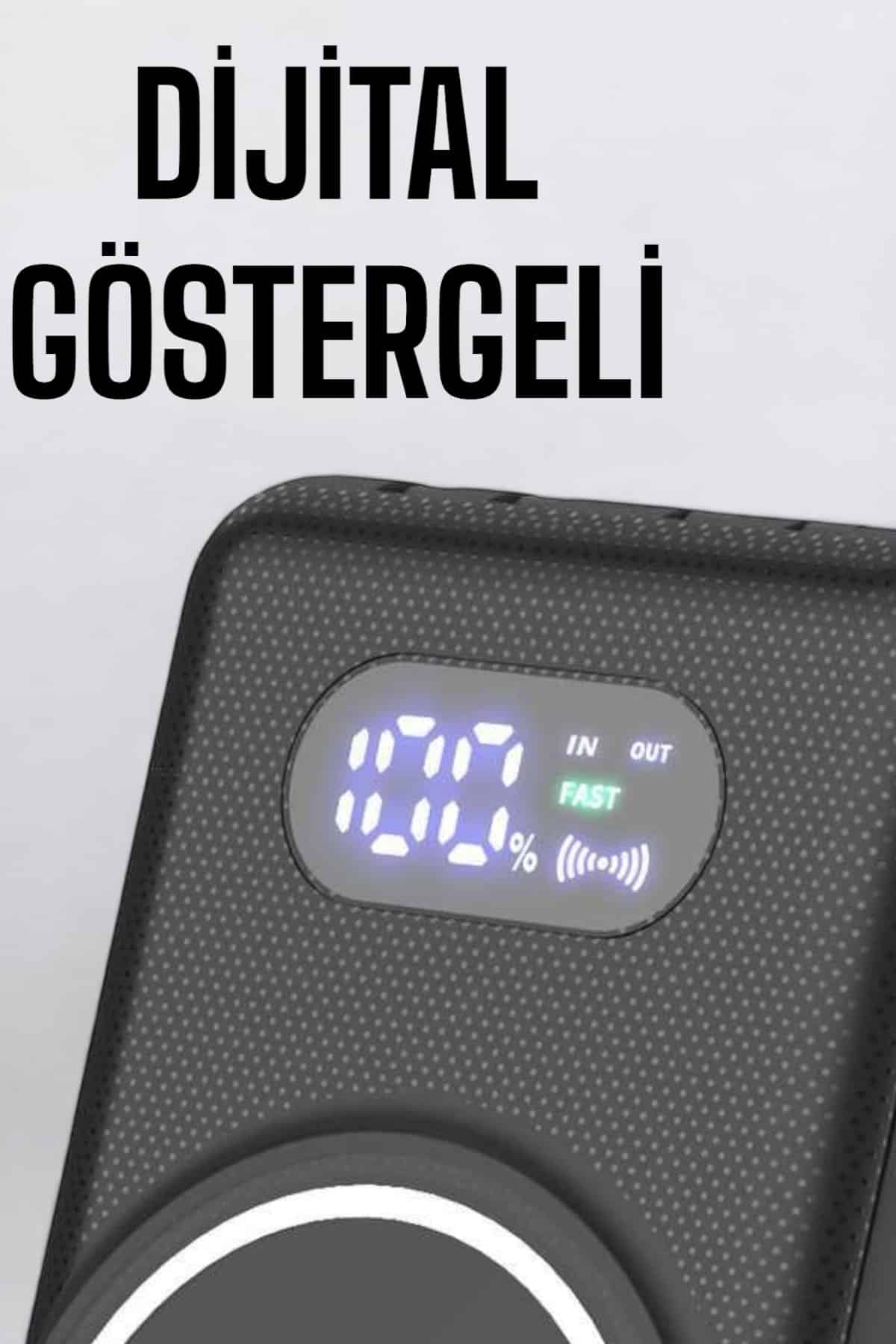 10.000 Mah Powerbank 4 Portlu Hızlı Şarj Dijital Göstergeli