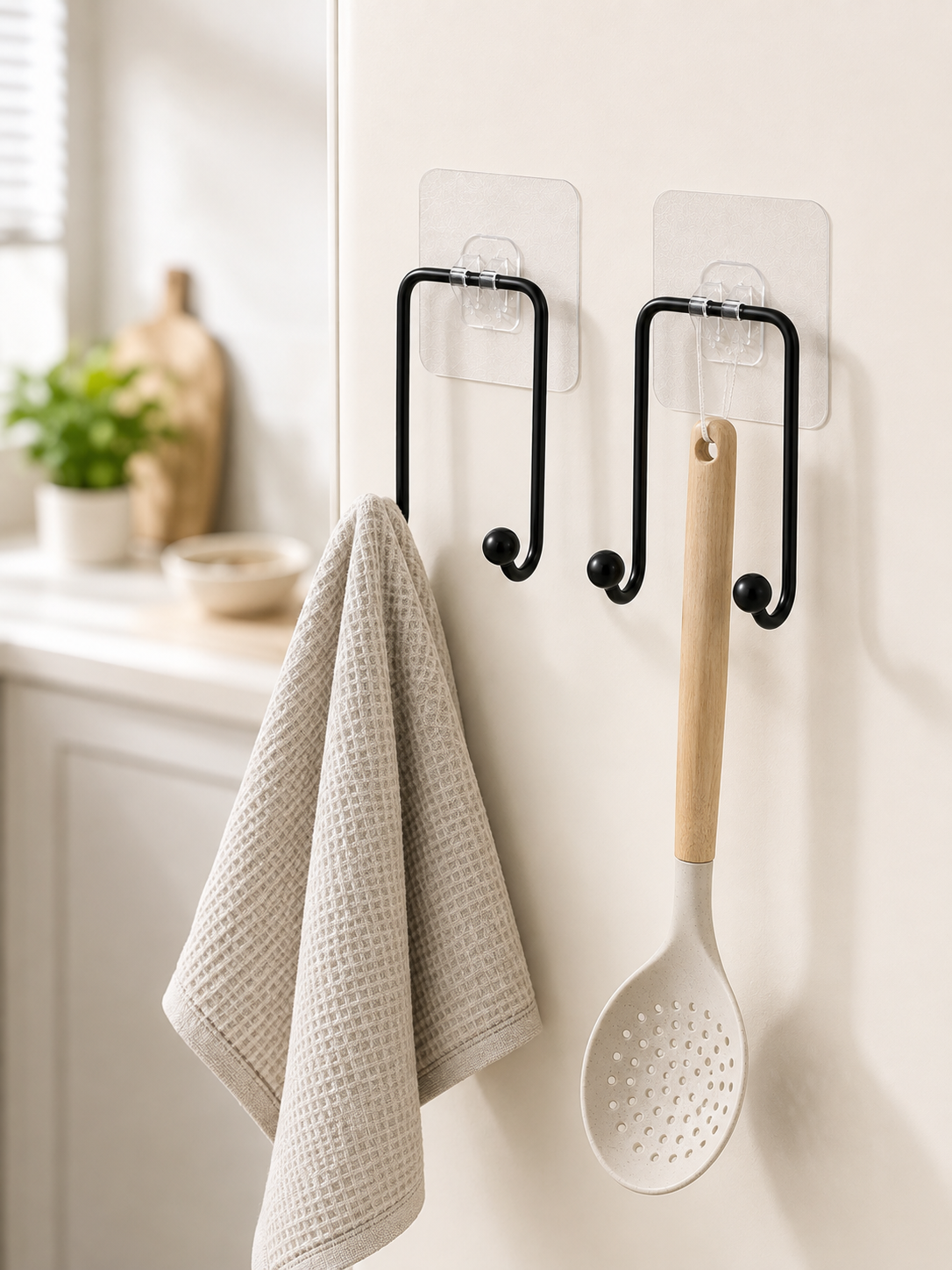 2'li Yapışkanlı Duvar Askısı Mutfak Banyo ve Ev İçin Askılık