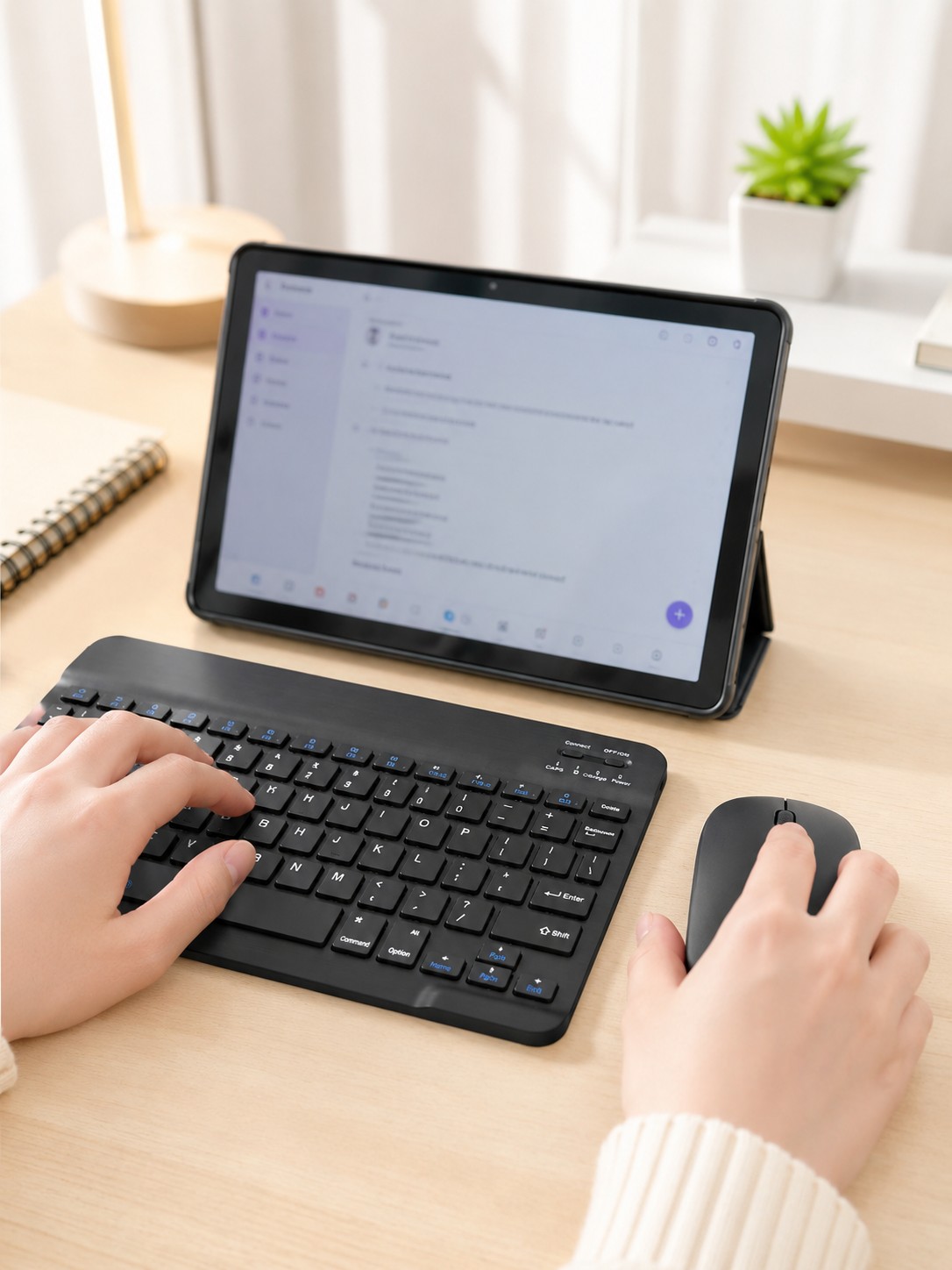 Bluetooth Klavyeli Android Tablet Seti SIM Kart Destekli Kablosuz Mouse ve Mobil Çalışma Deneyimi