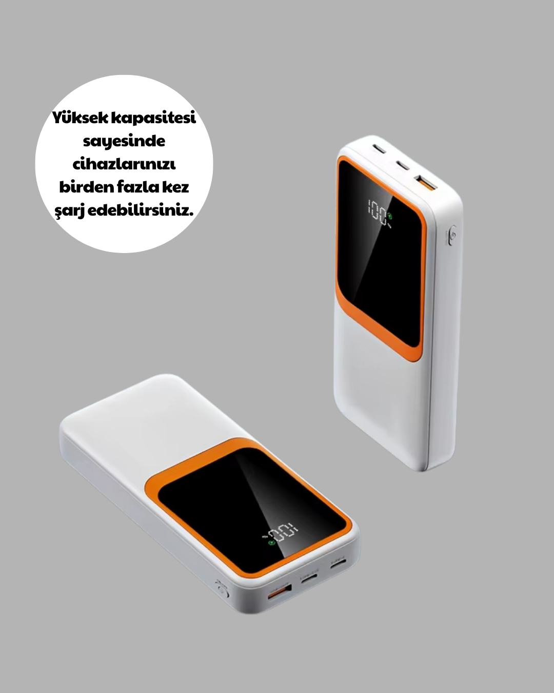 10000 mAh Taşınabilir Şarj Cihazı – Hızlı Şarj, Hafif ve Dayanıklı Tasarım
