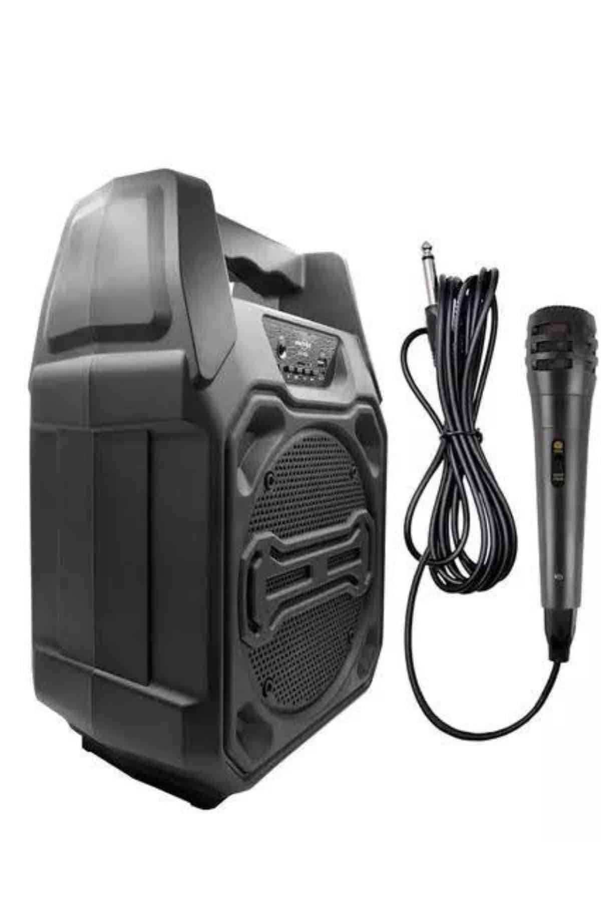 Bluetooth Hoparlör Led Işıklı Taşınabilir Kablosuz Speaker Uzun Pil Ömrü